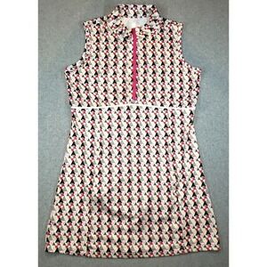 GG Blue Luxe Sport Dress Womens Multicolor Sz M Triangular Geometric Design Golf